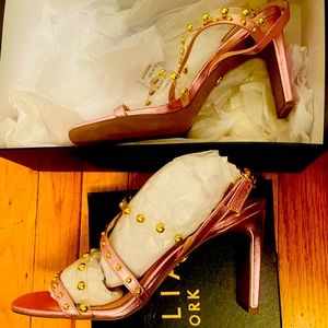Brand new Cecilia New York pink heeled sandals size 10